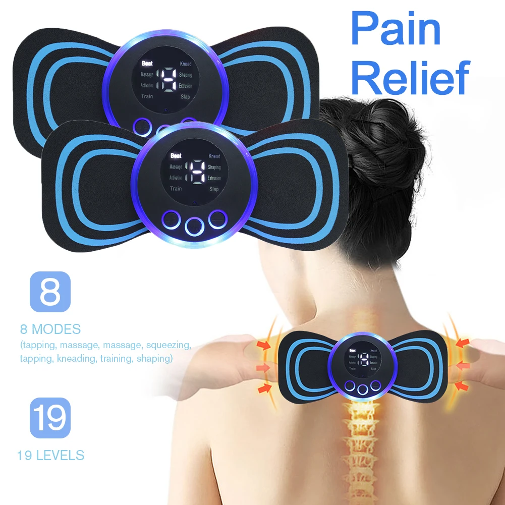 For Vip Electric Pulse Neck Massager EMS Cervical Massage Patch Lcd Display Neck Back Muscle Stimulator Tens Relief Pain 2