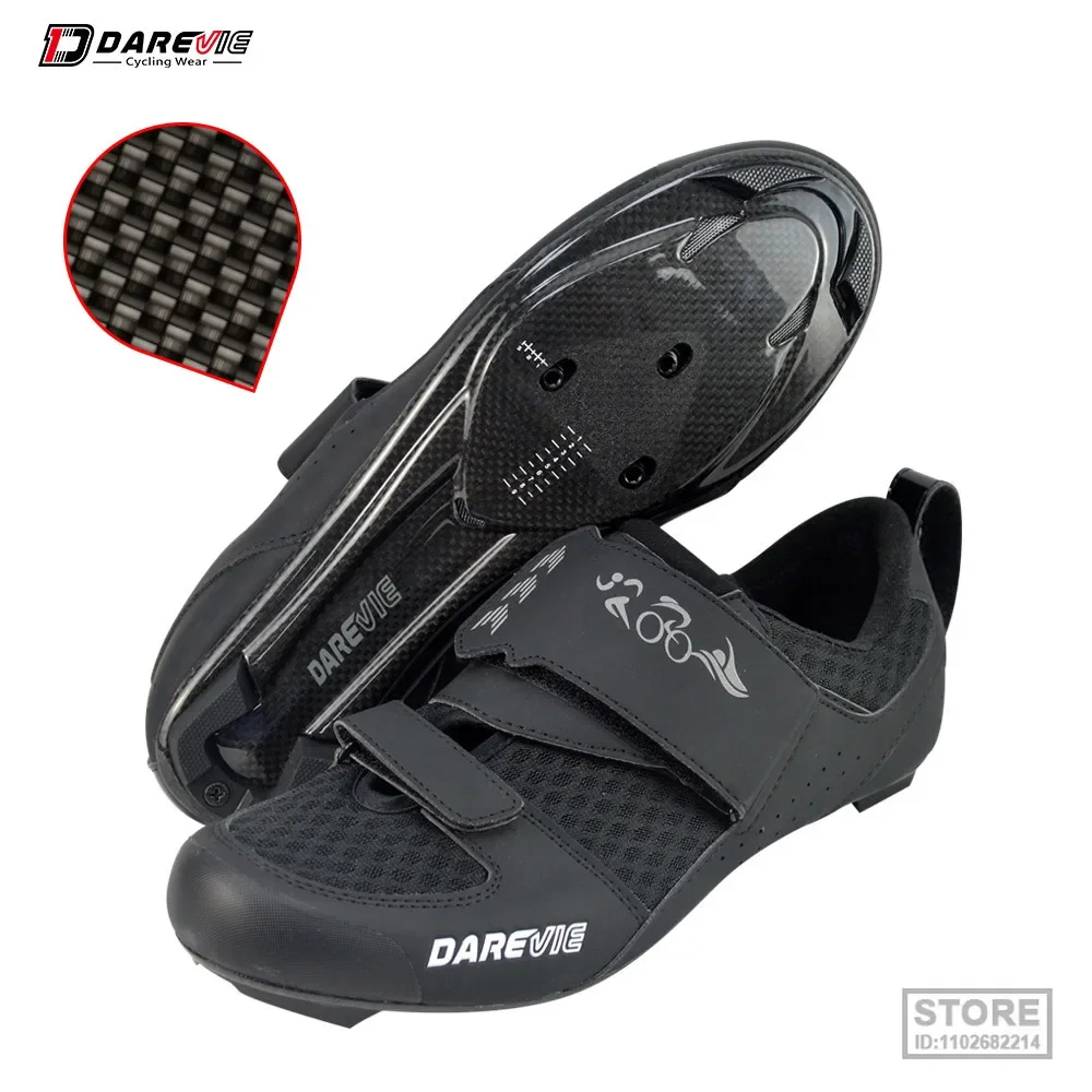 

DAREVIE Pro Carbon Cycling Shoes Race Triathlon 10 Level Hard Light Road Men Women Sneakers