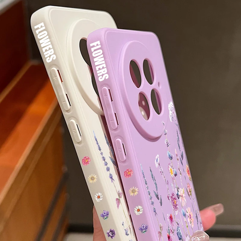 Vibrant Flower Pattern Shockproof Soft TPU Phone Case