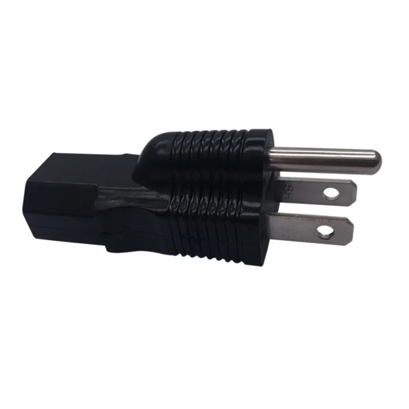 Black US TO IEC320 C13 Power adapter America 5-15P male to C13 female PDU UPS conversion plug USA 3 Prong grounding converter