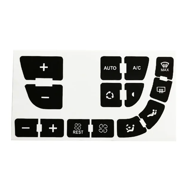 Car Vinyl A/c Button Repair Decal Stickers For C4 For Grand For Picasso Air Conditioner Panel Repair Button Stickers Accessories 4