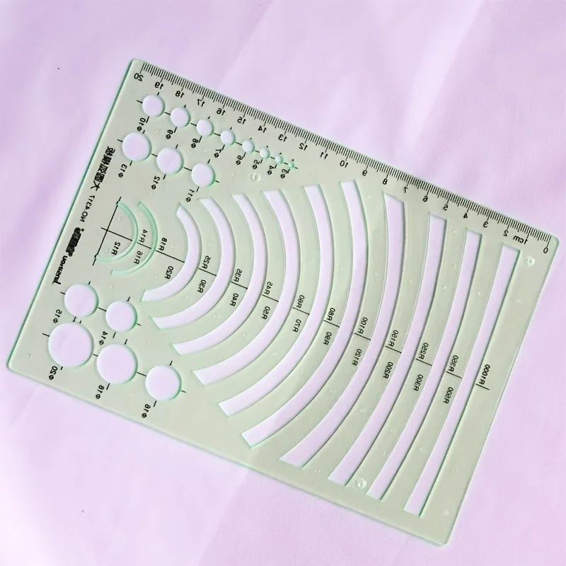 대형 아크 모델 눈금자 아크 드로잉 체중계, 건물 모델 드로잉, 학생 학교 사무실 측정 도구, 1PC