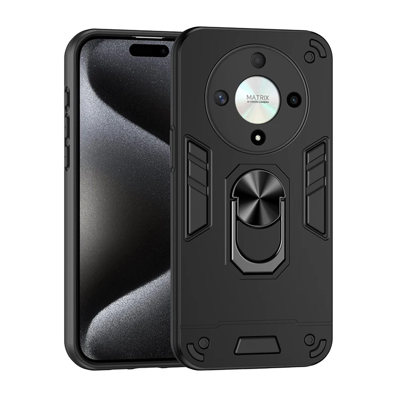 Luxury Armor Shockproof Phone Case with Magnetic Ring Holder