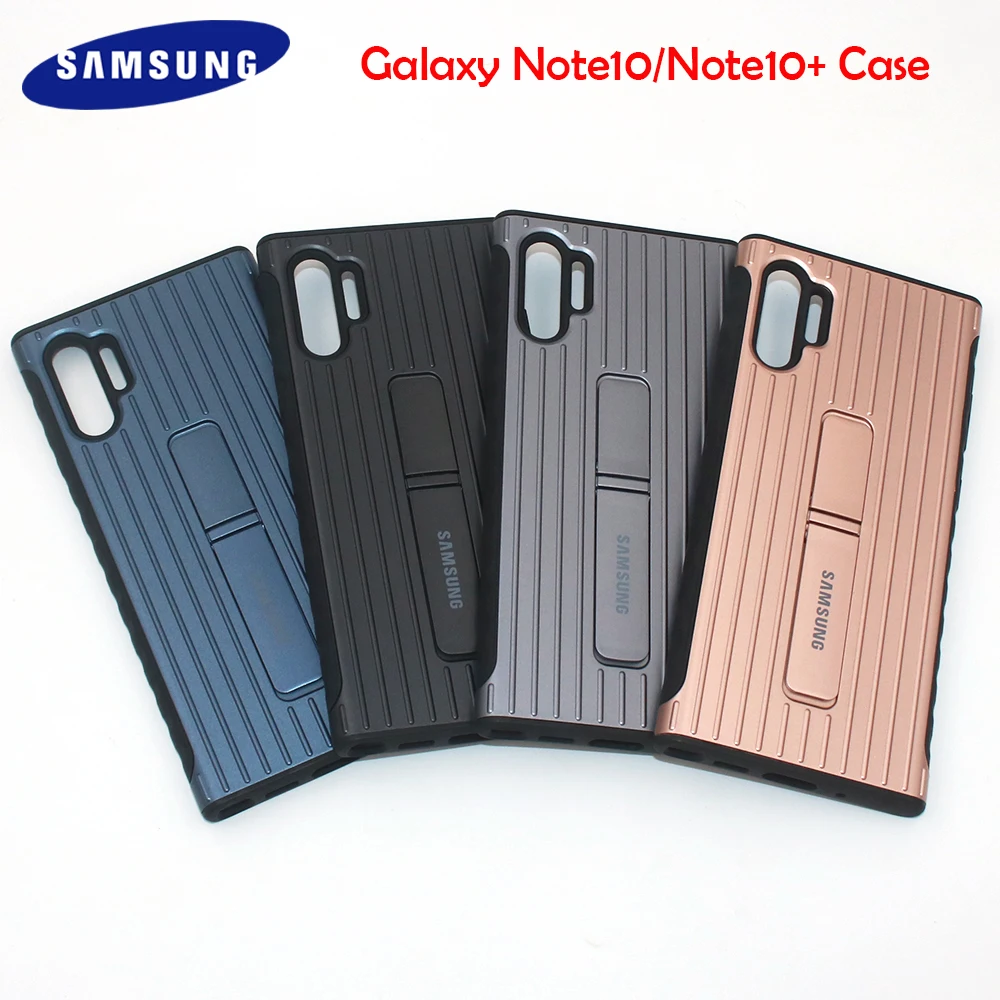 Original Samsung Galaxy Note 10 N970 NOTE10+ Plus N9750 SM-N9700 Standing  Case Armor Shockproof Bracket Protective Cover & Logo