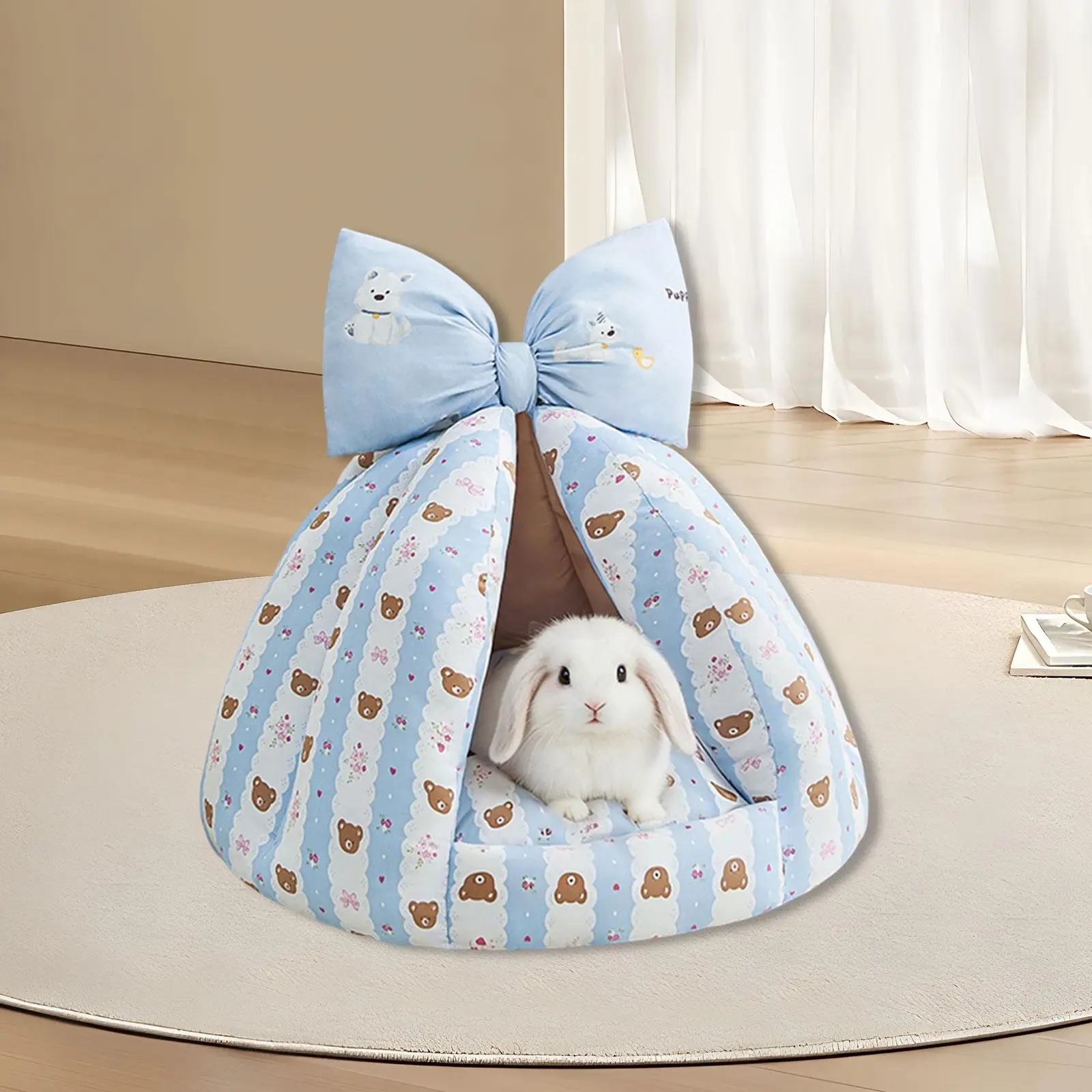 Hamster House Hideout Thickened Portable Hut Half Enclosed Cozy Comfortable Sleeping Nest for Guinea Pigs Gerbil Sugar Glider