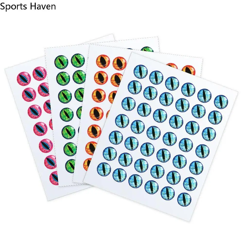 50 PCS/Lot PVC Material Artificial Fishing Lure Eyes 3mm/6mm/9mm/12mm Holographic Simulation Fly Fishing