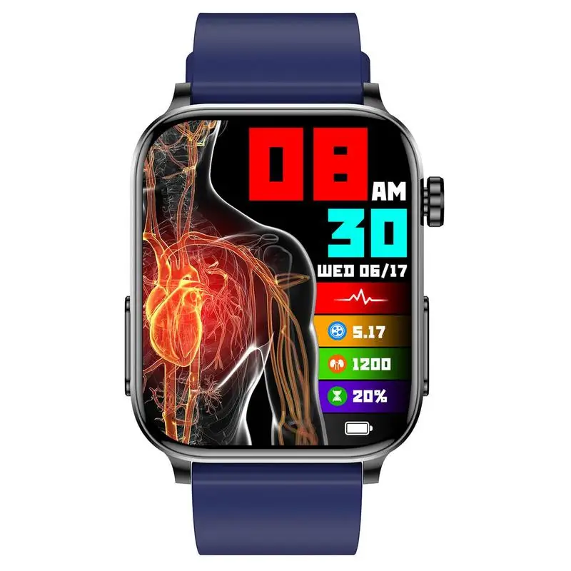 

1.96inch HD Non-invasive Smart Watch Wireless Heart Rate Blood Pressure Health Monitor IP67 Waterproof Fitness Watch For IOS