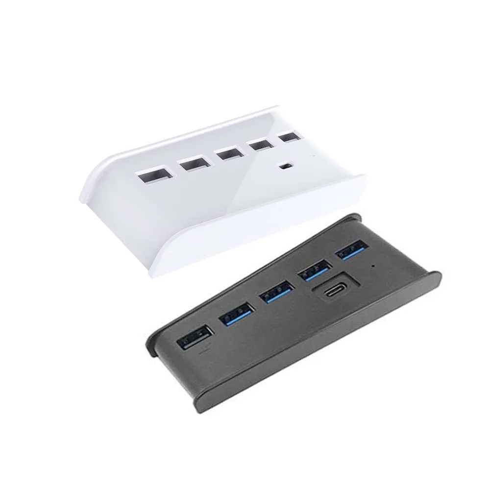 

50PCS For PS5 Hub USB Splitter Expander Adapter USB3.0 + Type-C 3.1 High Speed Ports Console Game Accessories