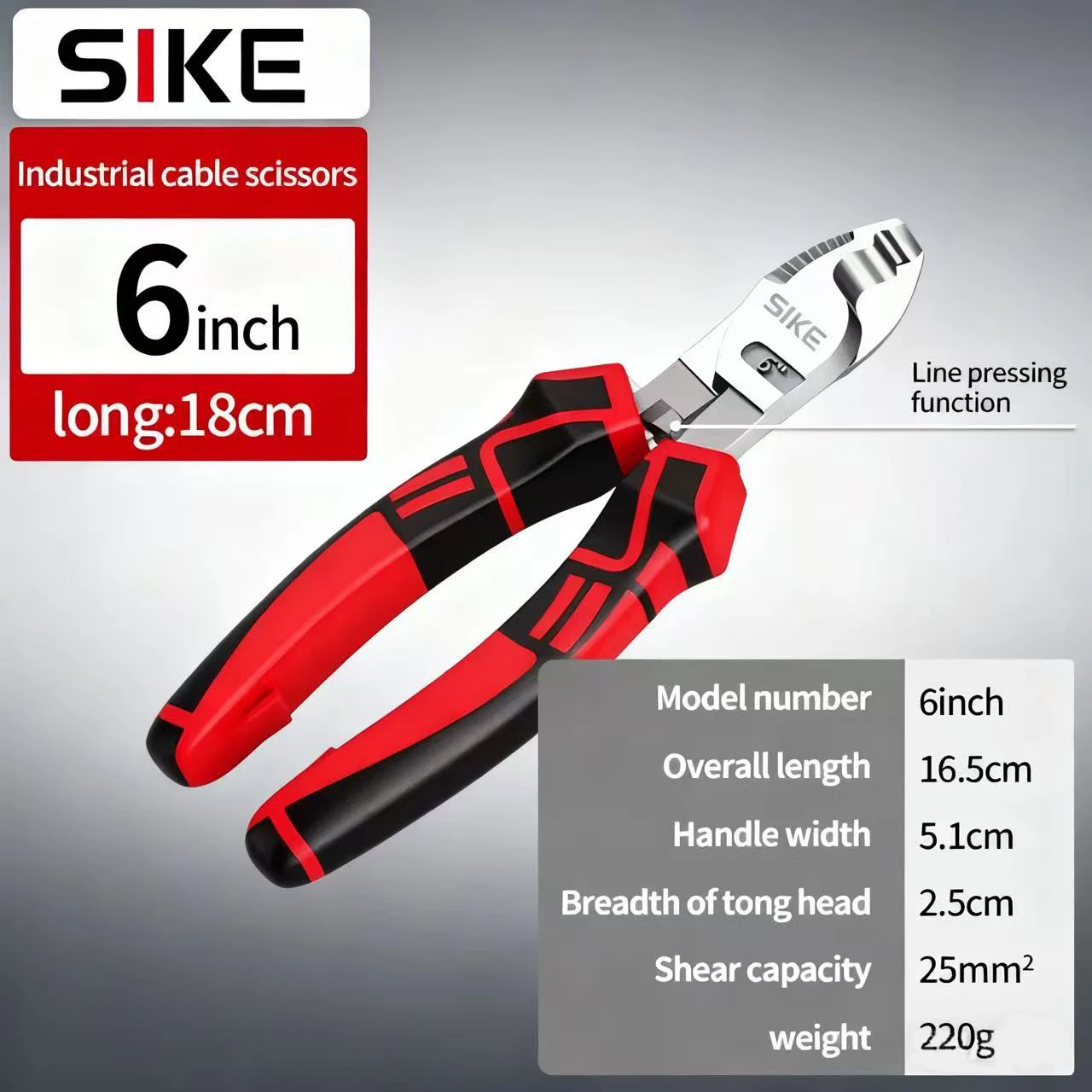 Kabelschaar, elektricientang, draadstrippers, krimptang, kabelschaar, multifunctioneel handgereedschap