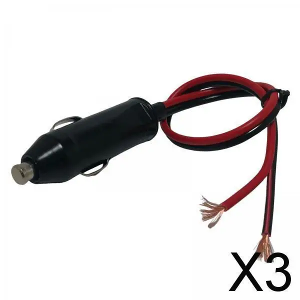 2-4pack Cigarette Lighter Male Plug with Leads with 10cm Extension Cable Cars