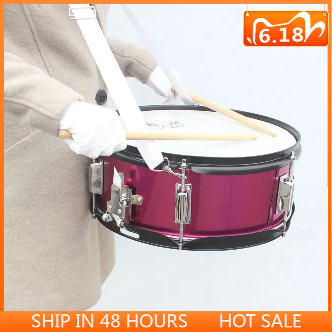 SLADE Snare percussão do tambor com alça de ombro Drum Key, Marching