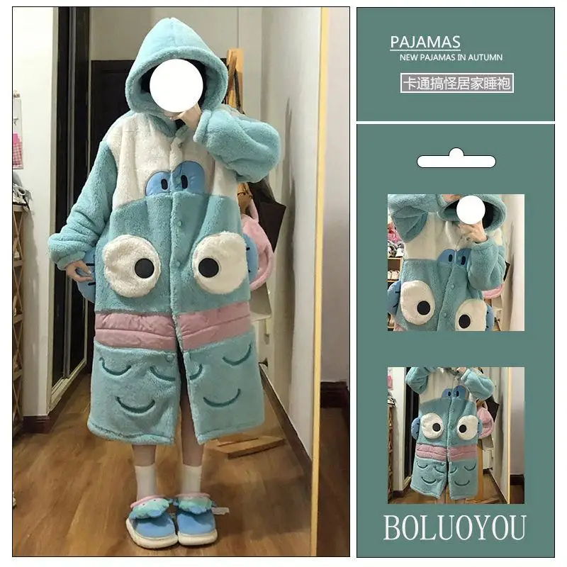 

Sanrio Hangyodon Animation Pajamas Cartoon Cute Creative Thickened Plush Kawaii Home Clothing Birthday Gift