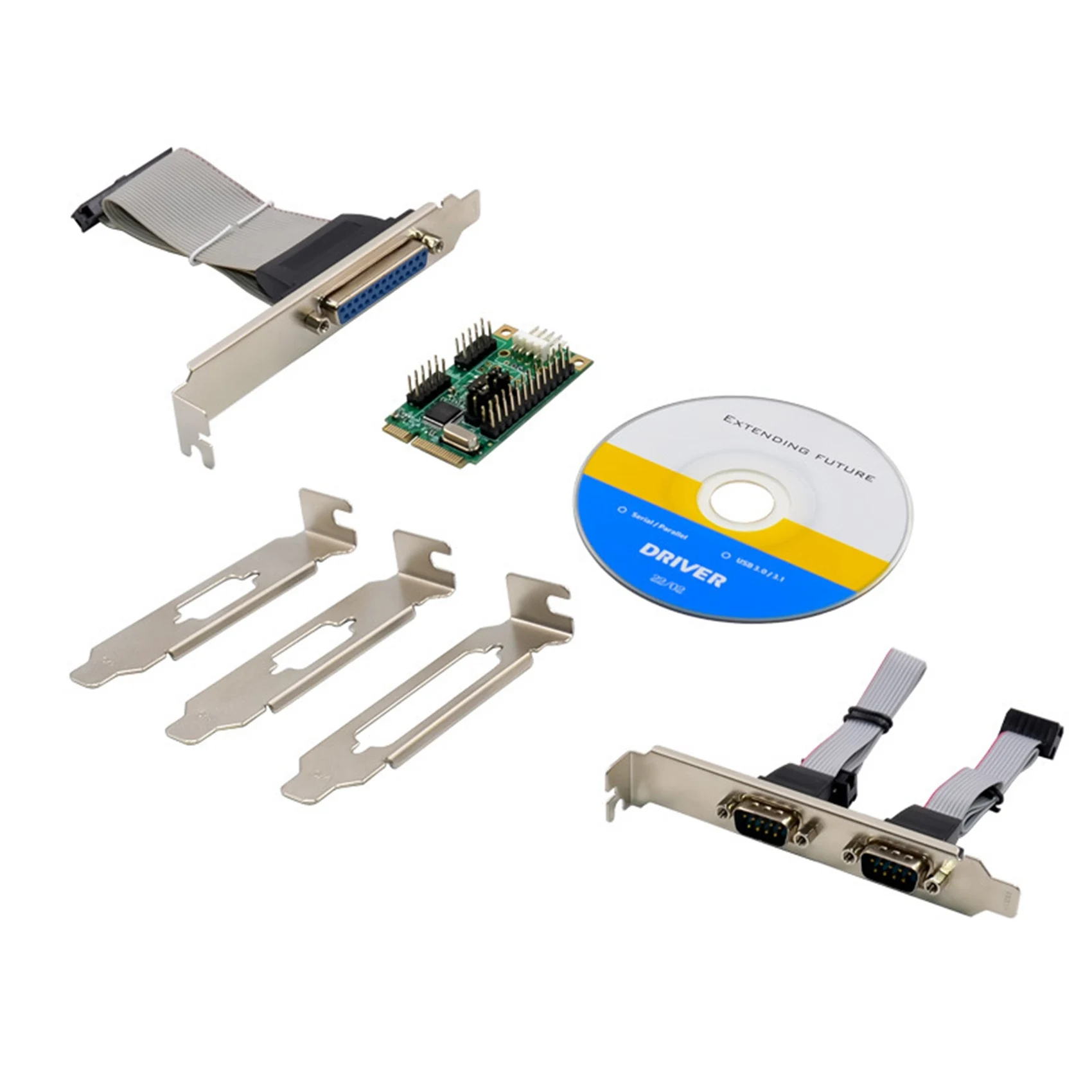 미니 PCIE 직렬 및 병렬 포트 추가 제어 카드, 산업용 등급 멀티 I/O 제어 확장 카드, CH382L, 2S1P