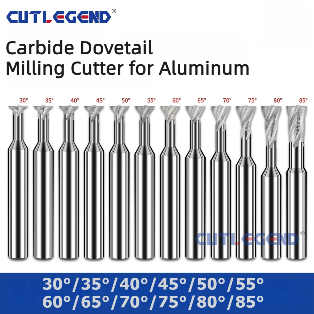CUTLEGEND HRC60 Wolframkarbid-Schwalbenschwanzfräser 30 35 40 45 50 55 60 65 70 75 80 85 Winkel Durchmesser 1mm-12mm für Aluminium