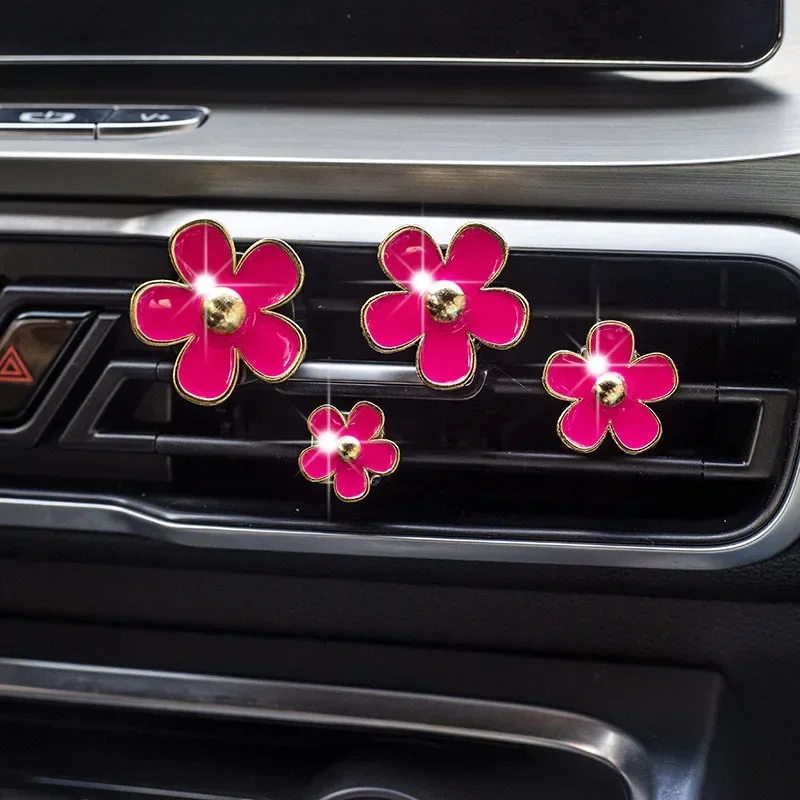 Car Air Freshener 4Pcs/Set Car Outlet Vent Perfume Clips Conditioning Aromatherapy Interior Decoration
