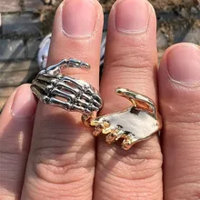 

Retro Punk Gothic Hold Hands Couple Rings Set For Lovers Personality Fashion Wedding Jewelry Open Knuckle Ring Best Friend Gifts