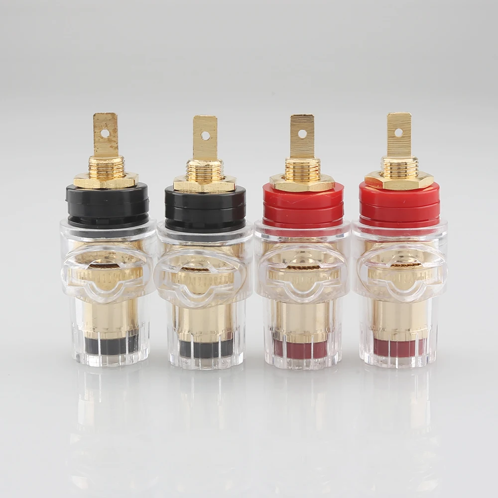 

4pcs ST45T Terminal Gold plating Binding Post for Speaker Amplifier 4MM Banana Plug