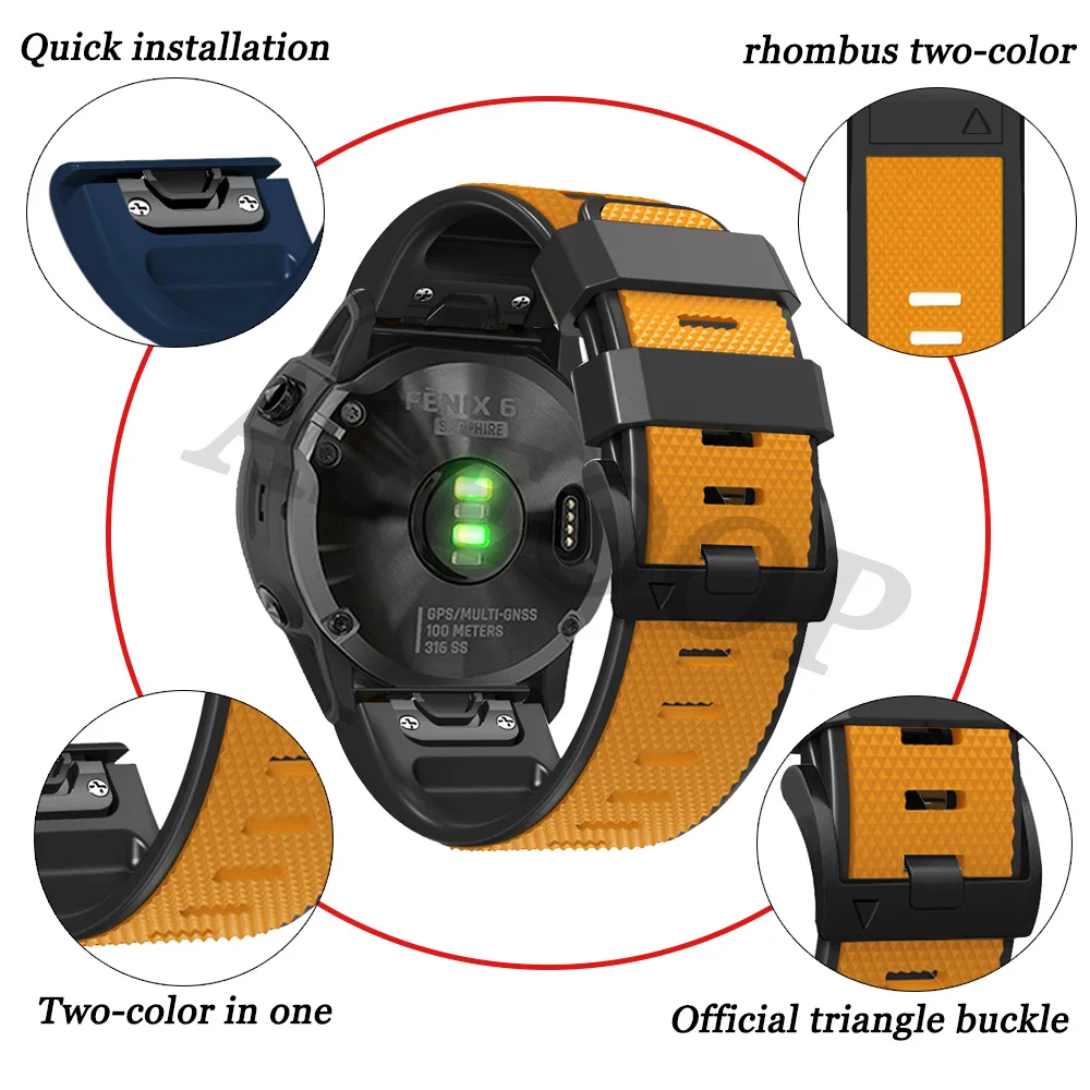 Garmin EPIX Fenix 7X 7 Solar/6X 6 Pro 5 5X Plus MARQ Descent Mk2i Ʈ ð   22 26mm  Ǹ  Ʈ