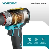 YOFIDRA 700N.M perceuse à percussion électrique sans brosse tournevis sans fil plaques sol travail du bois outil électrique pour broche de batterie Makita 2