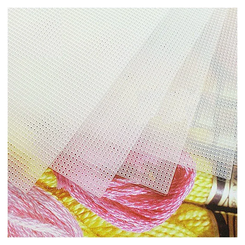 Cross Stitch Embroidery Fabric 14CT Clear Transparent Plastic Canvas 28x21cm DIY Handmade Needlework