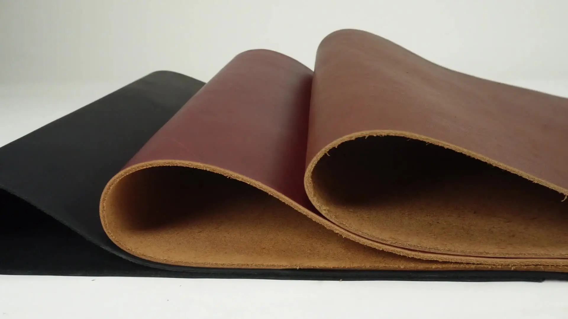 5/6 Oz Black Waxy Chrome Genuine Cowhide Leather Strips For Crafts & Tooling - 6 Oz Weight - View #4