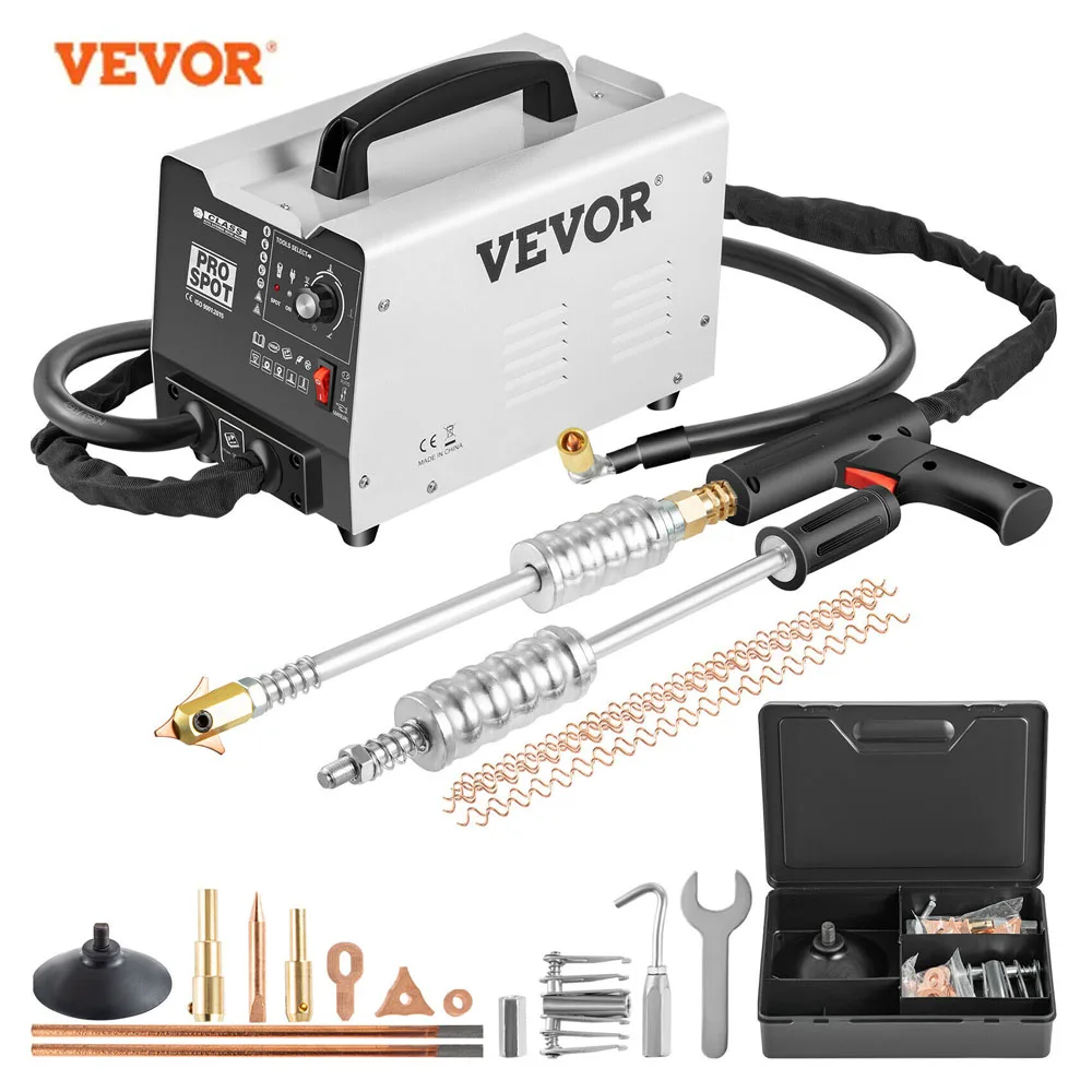 

VEVOR Dent Puller Spot Welder Car Body Repair Kit 1.8KW 0.6-1.2mm Welding Head Vehicle Restore Spoter Welding Guns Smart Control