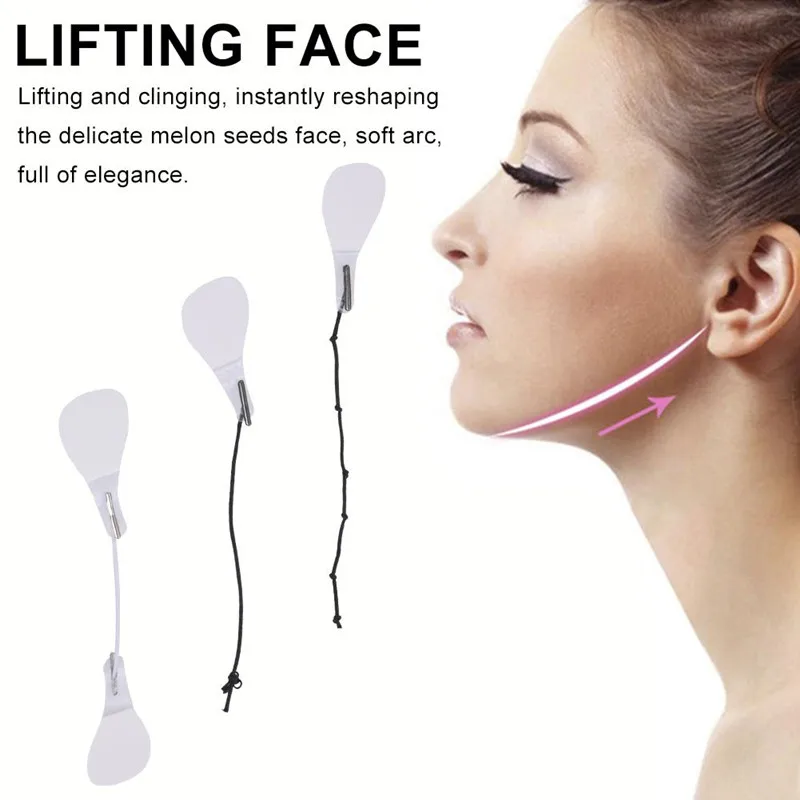 

40/80Pcs Makeup Invisible Tape Fox Eyes V-Line V Face Shape Face Facial Line Fast Lift Up AntiWrinkle Sagging Skin Chin Adhesive