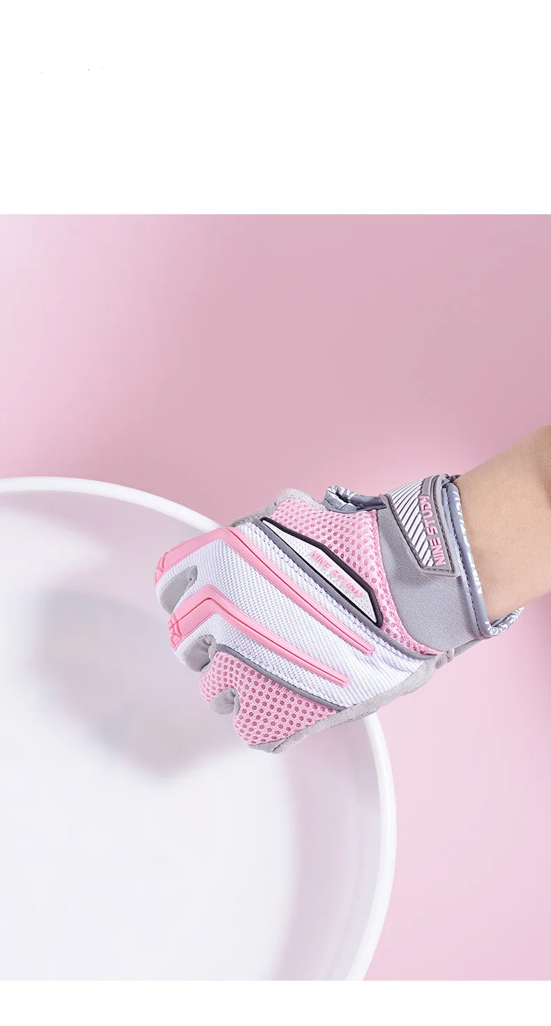 Description Picture 3 of item1Pair Full Finger Bodybuilding Gym Gloves Weightlifting Dumbbell Training Anti-Slip Fitness Gloves Crossfit Frisbee Gloves