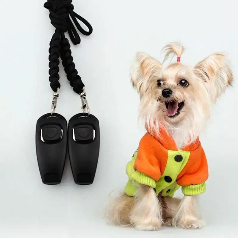Dog Training Clicker 2Pcs Dogs Click Trainer Aid Tool With Lanyard Portable Dog Supplies For Cat Horse