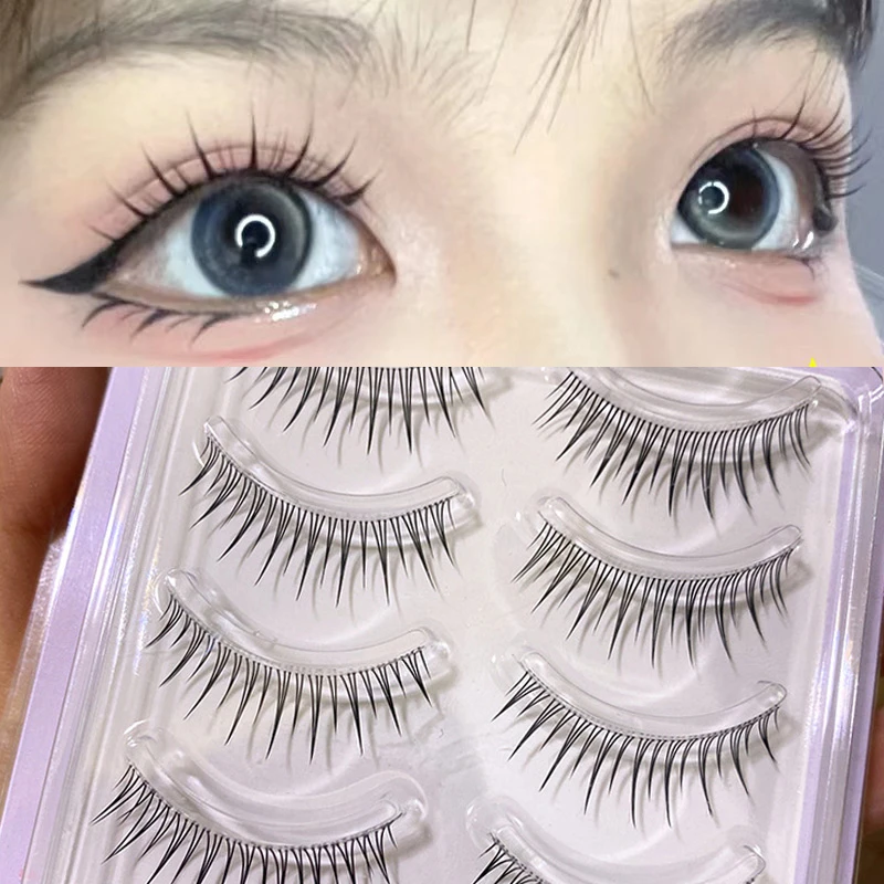 New Japanese 5 Pairs Pointed Tail False Eyelashes Natural Eyelashes Thick Curling Cos Fairy Eye