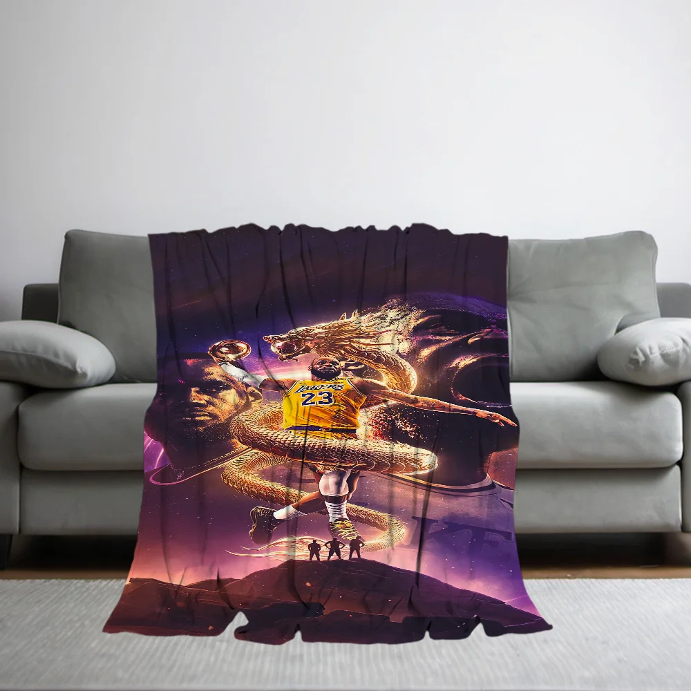 Basketball Star L-Lebron J-James Blanket Comfortable soft sofa living room bed bedroom blanket suitable for travel and gifts 2