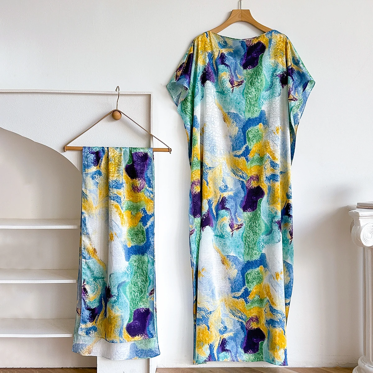 Bohemian Animal Pattern Printed Maxi Scraves Fashion Loose Elegance Retro For Women Spring Summer Loose Casual Scraf