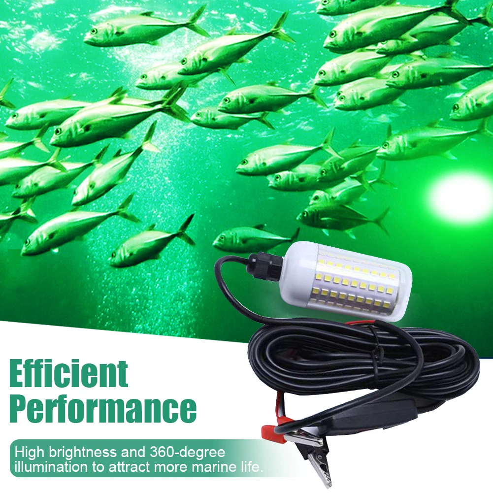 12V LED Lure Fish Finder Lamp Corrosion Resist Ultra Bright Underwater Lamp Fish Gathering Lamp for Prawns Squid Krill