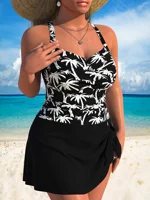 2026 New Plus Size Swimwear Women Printed One Piece Swimsuit Female Large Size Bathing Suit Skirt Summer Beachwear Swimming Suit - Image 2
