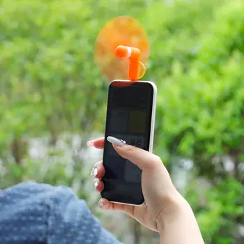 مروحة هاتف محمول صغيرة محمولة ، مبرد لهواتف أندرويد وآيفون وسامسونج وهواوي وآيباد ، 2 في 1 4