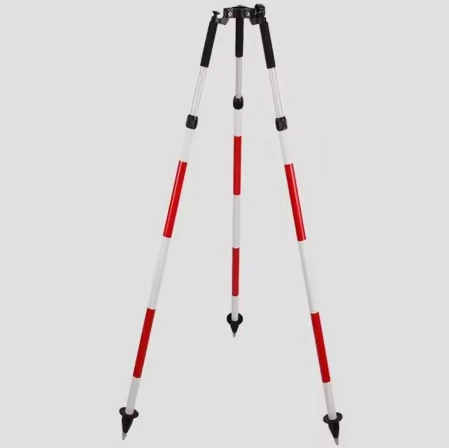 Surveyor's Triangle Surveying Instrument Prism Pole Tripod 1 Set Aluminum,Reddis