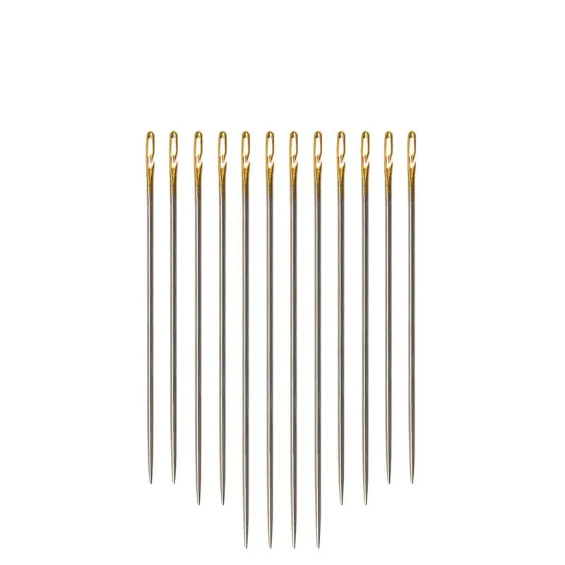 Side Hole Blind Sewing Needles Stainless Steel Elderly Self Threading Needle Household DIY Jewelry Beading Needle Thread