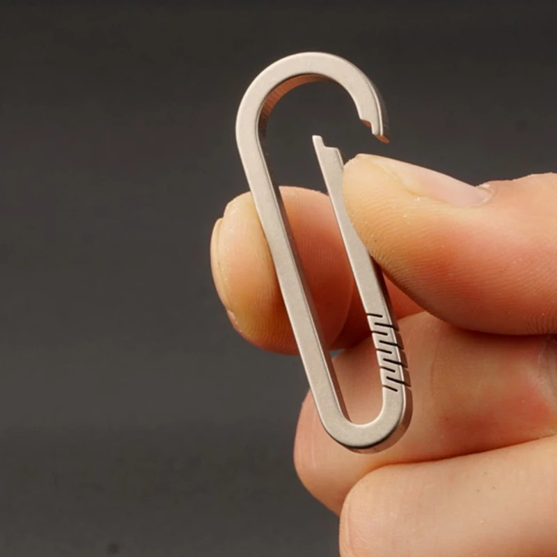 Carabiner Clips Key Chain Clip Keychain Tool Keychain Carabiner Titanium Keychain Titanium Key Chain Titanium Alloy Buckle Keychain Multifunctional Carabiner Clip Quick Hanging Quick Release Hook Keyring Camping Accessories