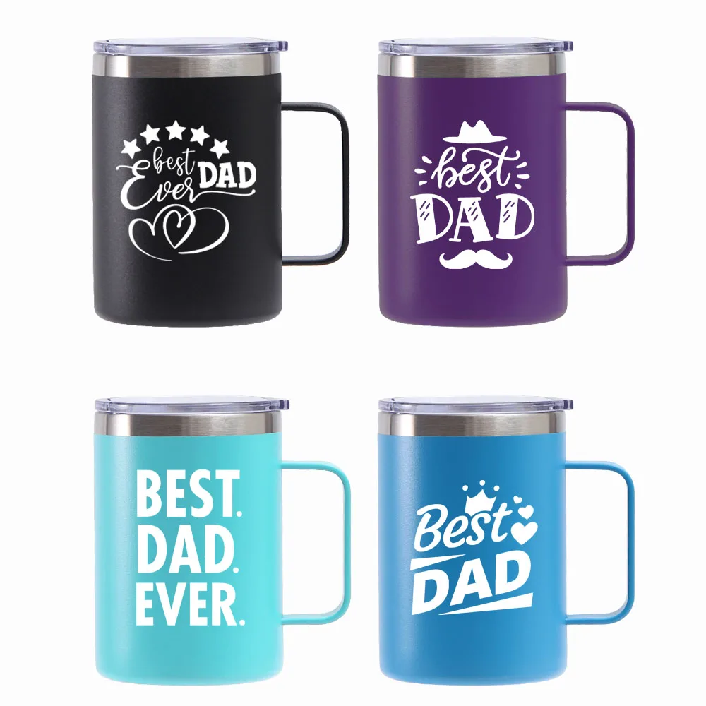 Personalized Coffee Mug Christmas Gift, Stainless Steel Mug Gift Customized Mugs for Dad, Gifts for Dad Birthday, Father's Day