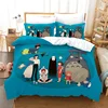 My Neighbor Totoro Cartoon 3d Bedding Set Anime Twin Full Queen King Comforter Cover Set with Pillowcase 2/3pcs Duvet Cover Sets 5