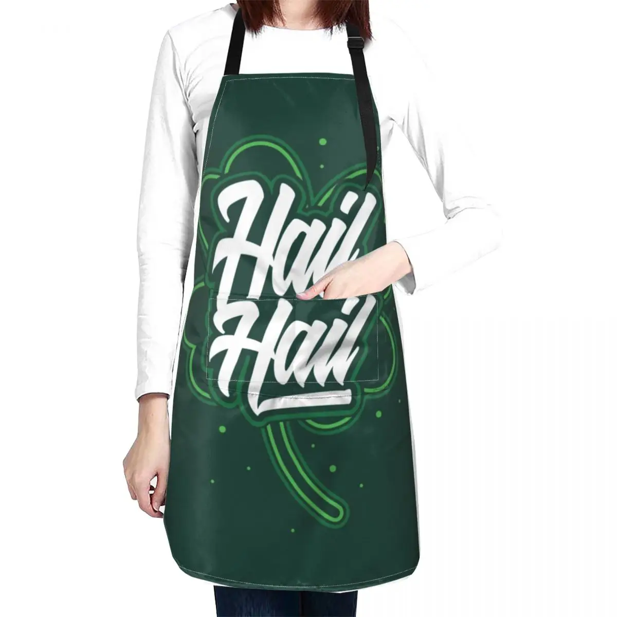 

Hail Hail Celtic Football (Bottle Green) Logo Apron Funny Apron useful gadgets for home