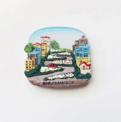 1 pezzo Calama da frigo in resina 3D serie souvenir da viaggio nel