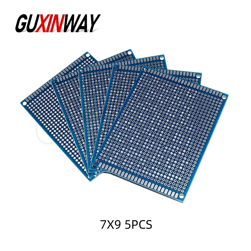 Enhanced DIY Electronic Kit with Double-Sided Blue Circuit Perfboards – Various Sizes