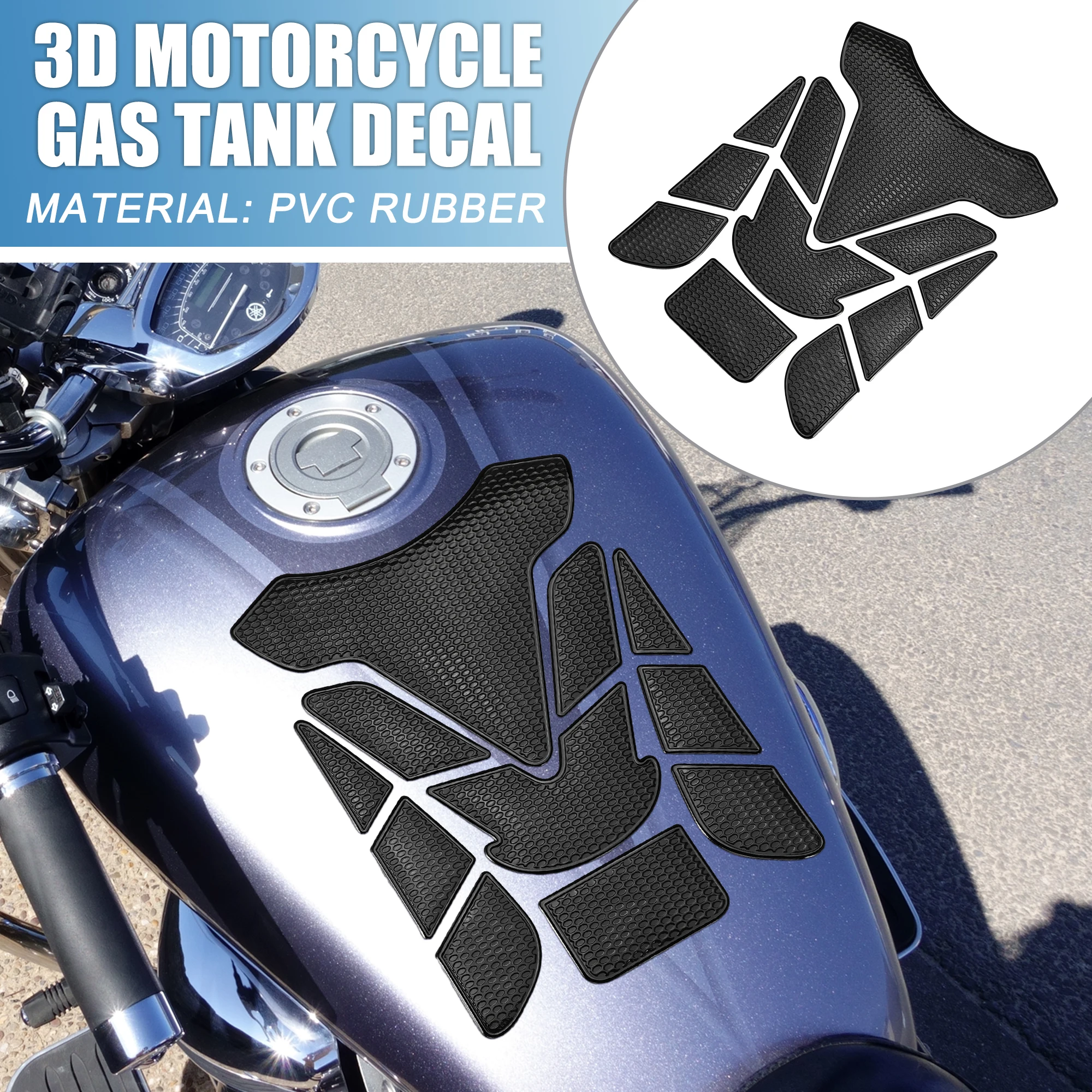 

Motoforti 3D Motorcycle Gas Tank Decal 7.68''x5.63'' Gas Tank Protector Sticker Fuel Oil Gas Tank Pad Protector Sticker Decal