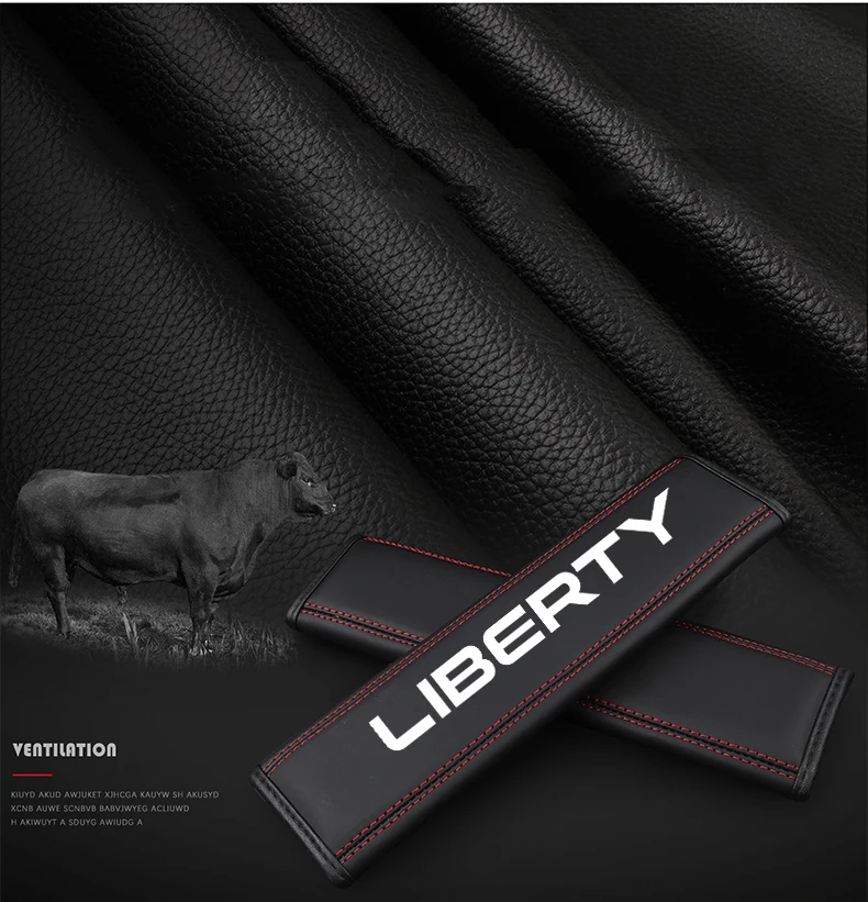 1pcs Car Seat Belt Cover Shoulder Strap Pad Auto Accessories for For JEEP Liberty Auto Interior Decor Accessory