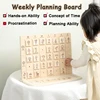 Montessori Calendar Planner Board Kids Visual Schedule Good Habits Training Games Time Concept Parish Teaching Aids Wooden Toys 2