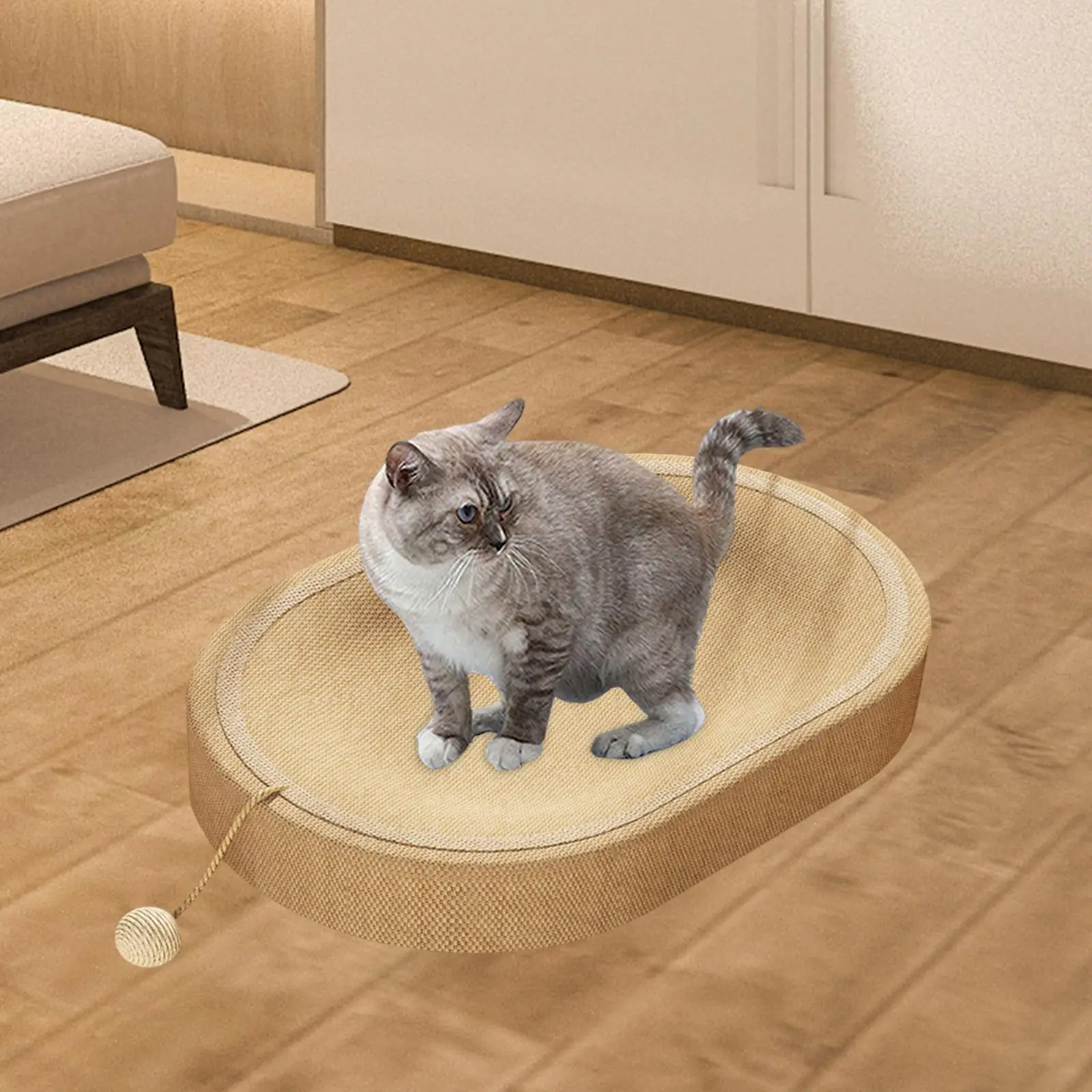 Cat Scratcher Bed Pet Cat Lounge Bed,Sturdy,Versatile Modern Kitten Sleeping Nest Cat Scratching Pad for Cats Outdoor Indoor