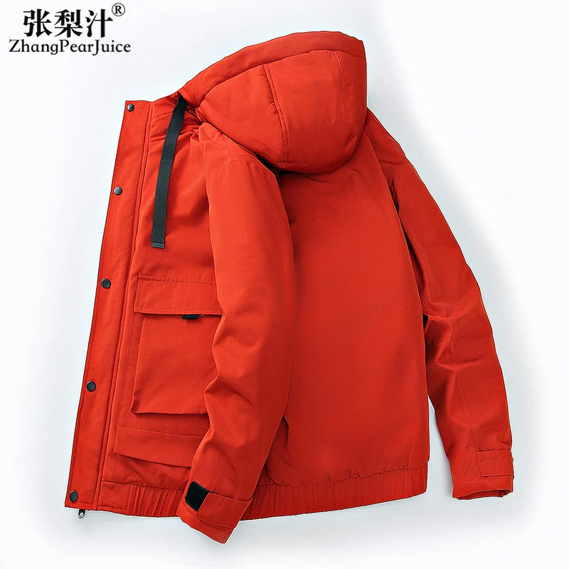 

Men's Hooded Short Jacket Parkas Men Clothes Thickened Cotton Down Jacket Mens Puffer Jackets For Men Coat Male Seasonal