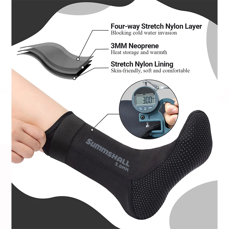 Diving Socks for Aldult Warm Anti-Slip Neopren Socks Elasticity Diving Surfing Boots Rafting Swimming Accessories