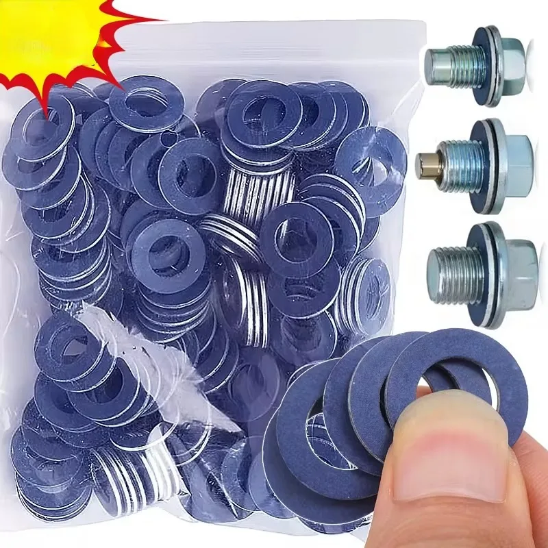 Car Screw Gasket Car Screw Gasket for Toyota Cars Engine Seal Aluminum Oil Drain Plug Screws Washers Wear Part Automotive Replacement Accessories